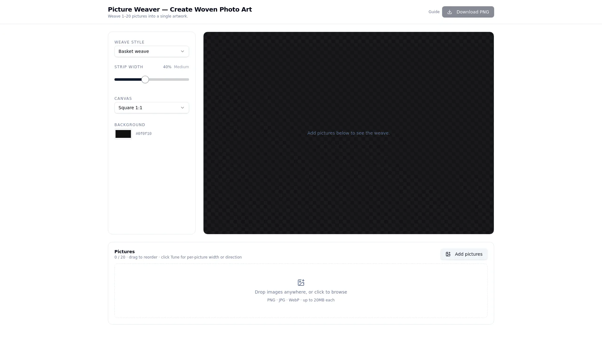 Picture Weaver — Weave photos into art gallery image