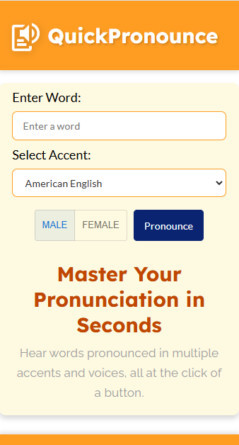 Media QuickPronounce - Sebutan kata segera 2
