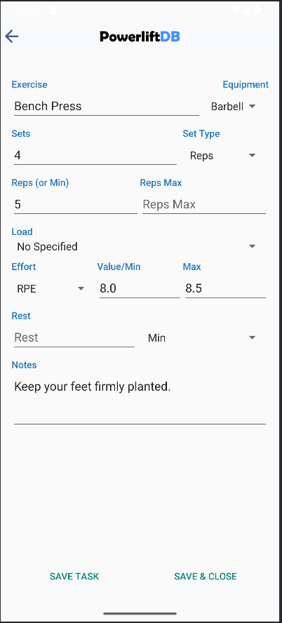PowerLiftdb Krafttraining App - Einfache Trainingsverfolgung für ernsthafte Lifter Medien 4