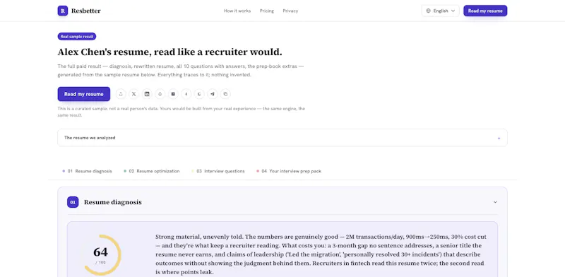 Resbetter screenshot 2