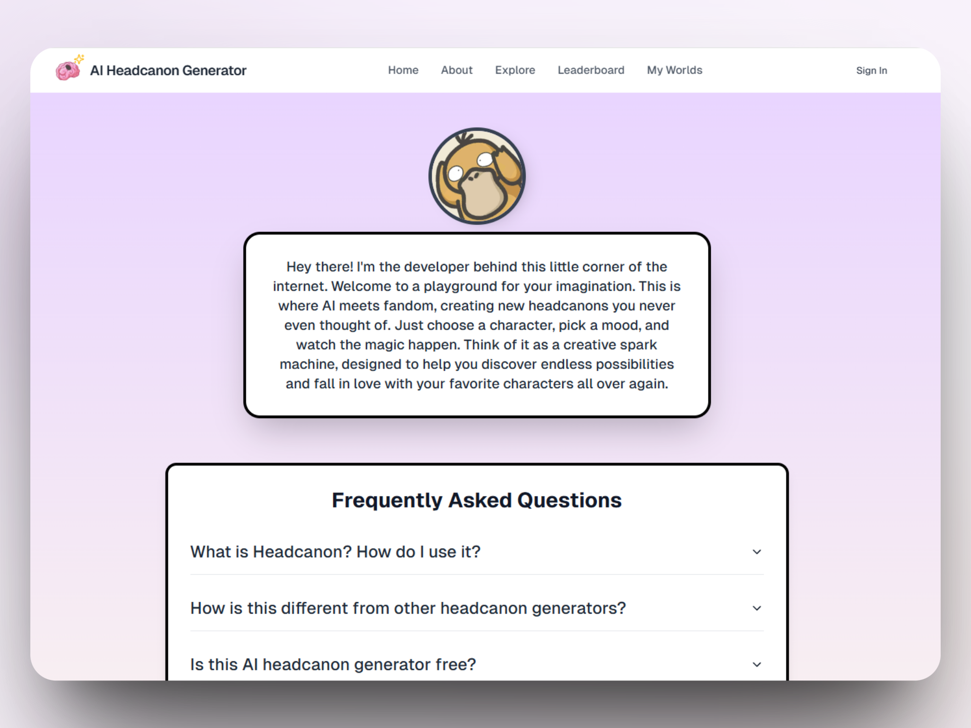 Headcanon Generator - aiHeadcanon.com media 6