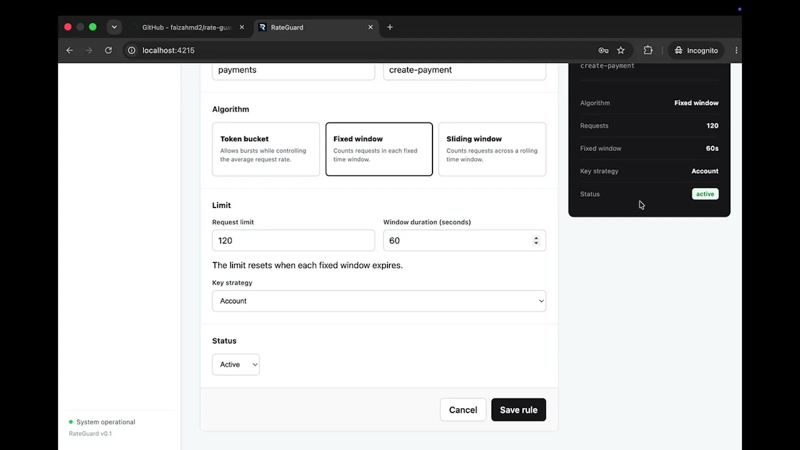 RateGuard screenshot 1 (video preview)