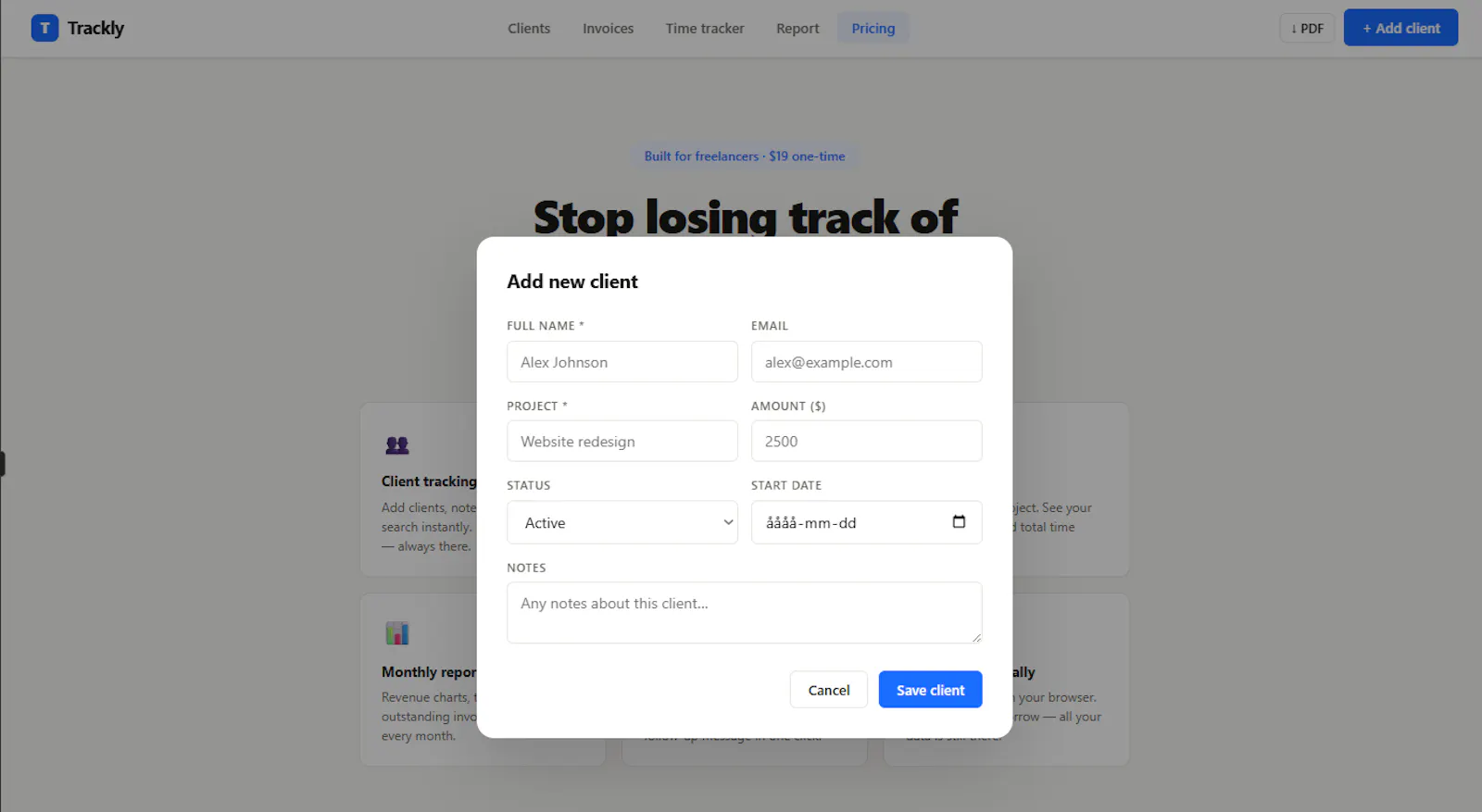Trackly screenshot 4