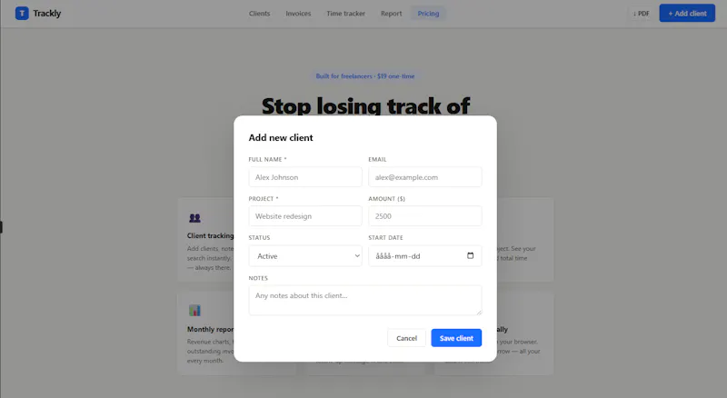 Trackly screenshot 4