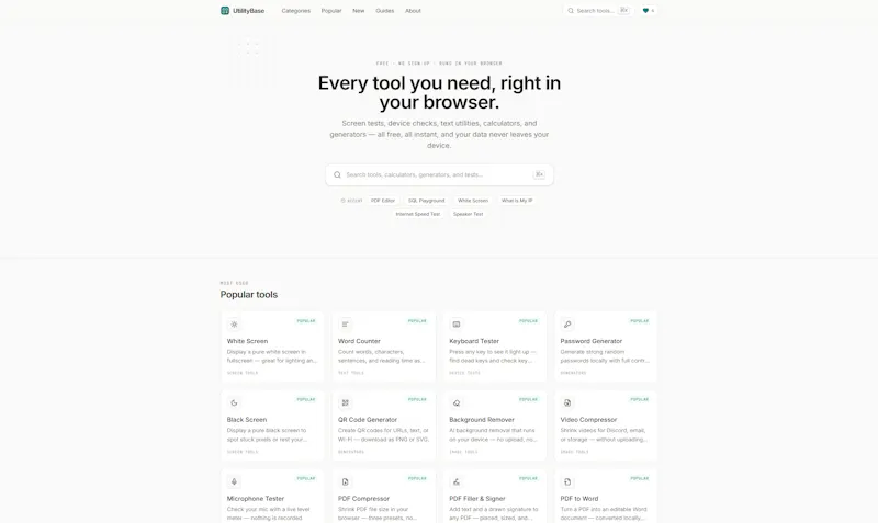 UtilityBase — Everyday browser tools screenshot 5