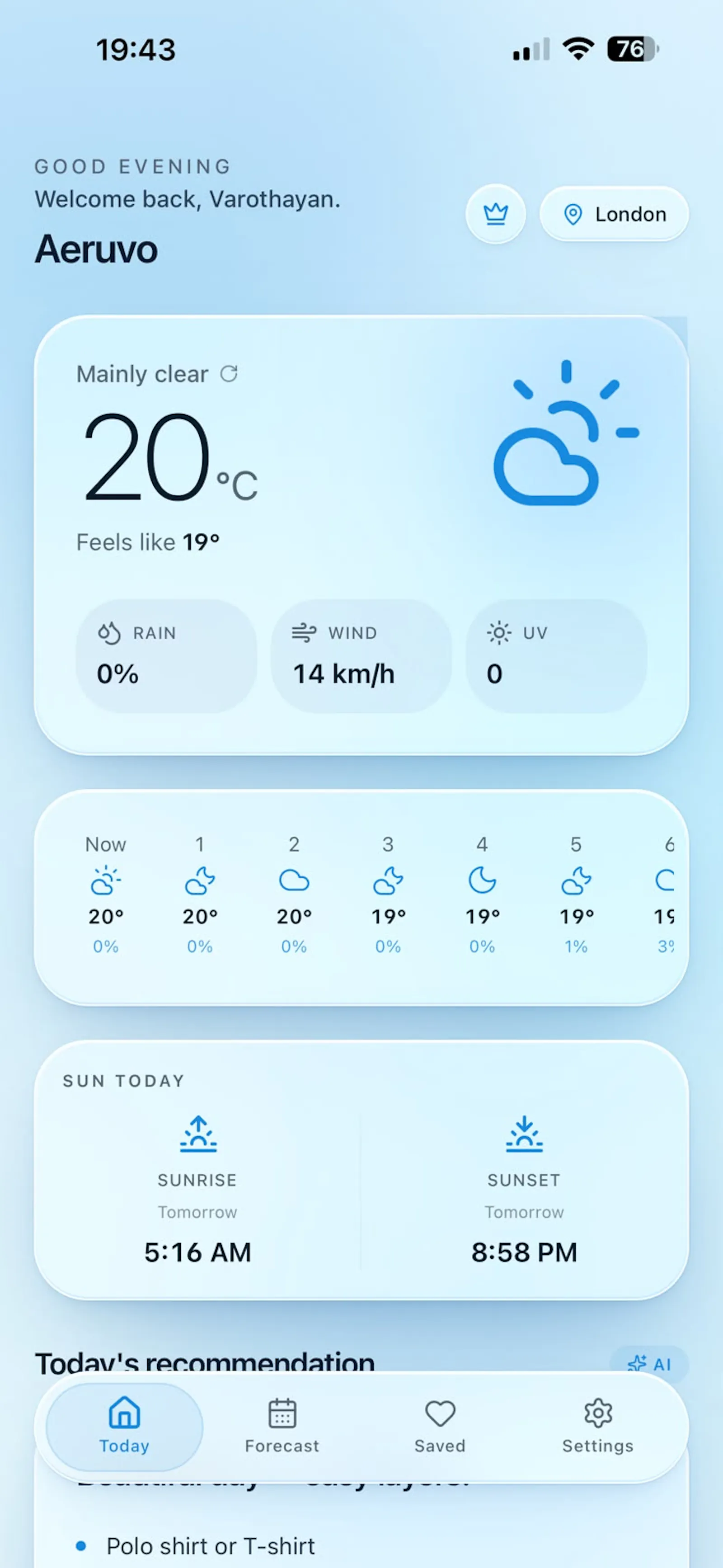 Aeruvo — What to wear today screenshot 4