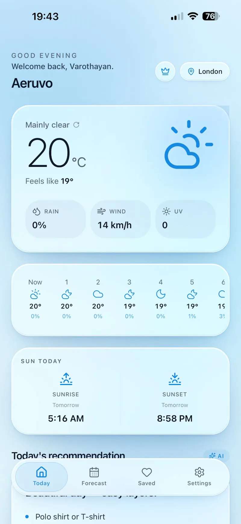 Aeruvo — What to wear today screenshot 4