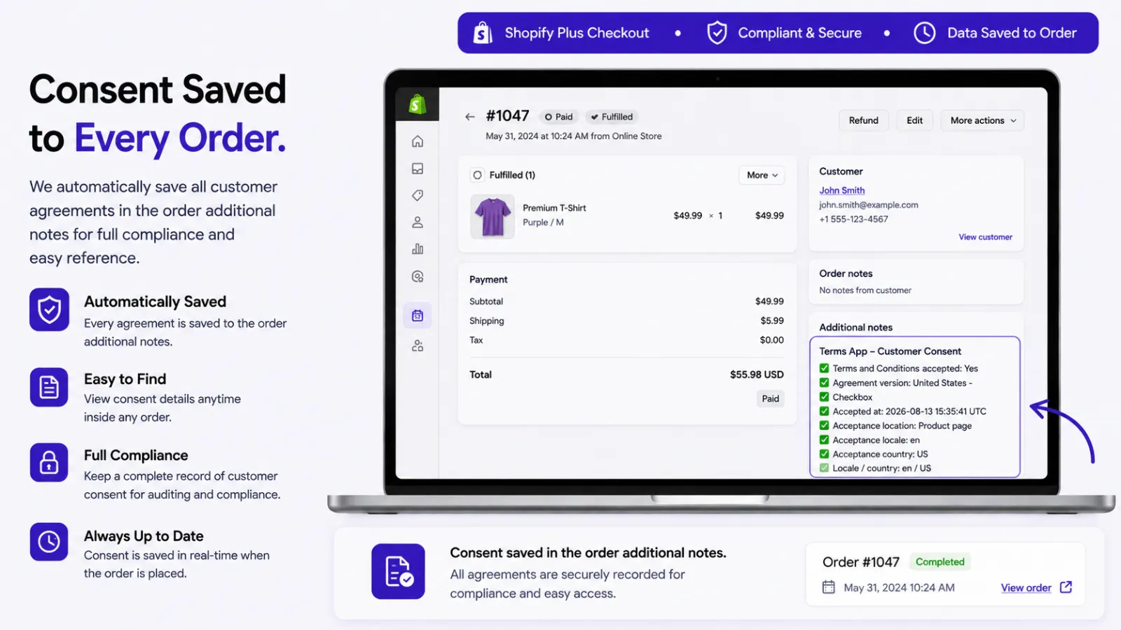 MI: Terms & Conditions app for Shopify screenshot 2