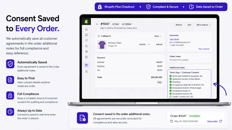 MI: Terms & Conditions app for Shopify screenshot 2