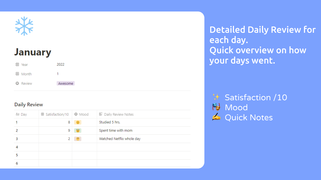Daily Log Planner 2022 (Notion) gallery image