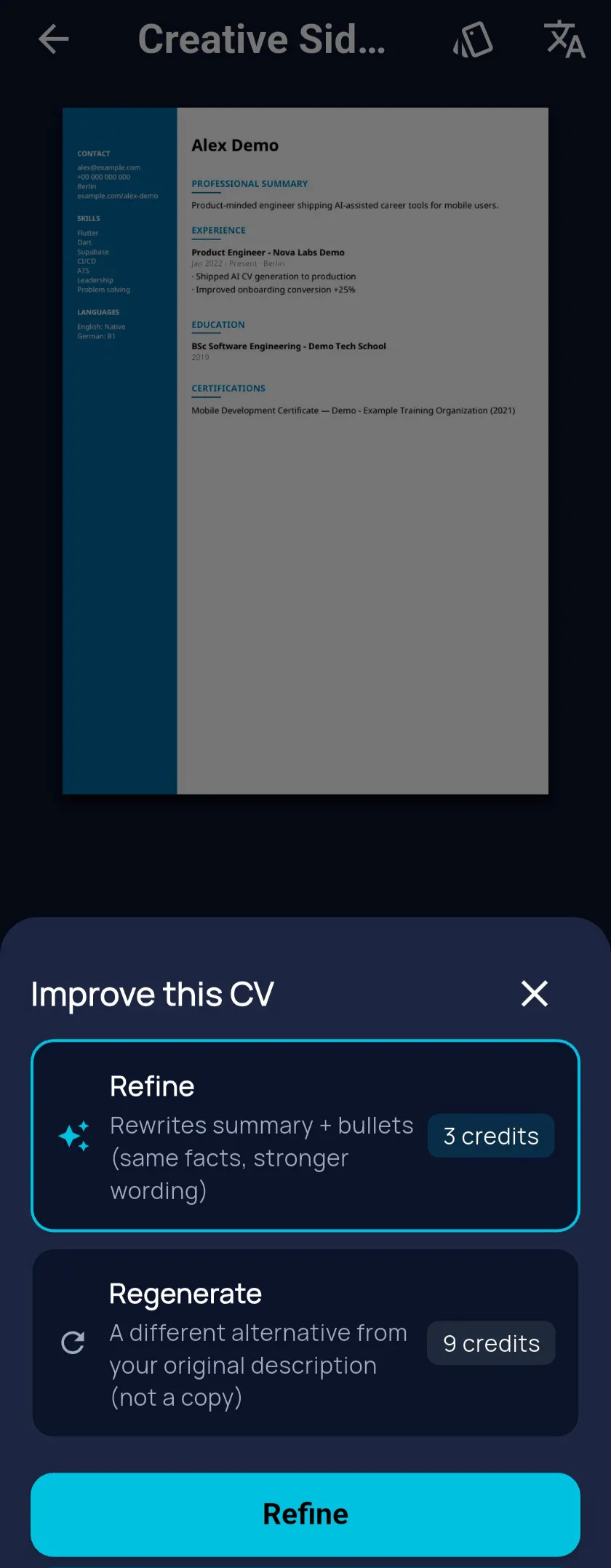 HireSnap — AI Resume & CV Builder gallery image