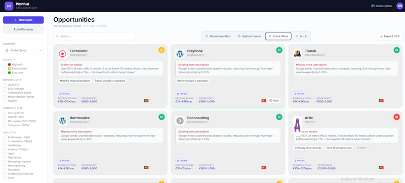 Pitchfuel screenshot 2