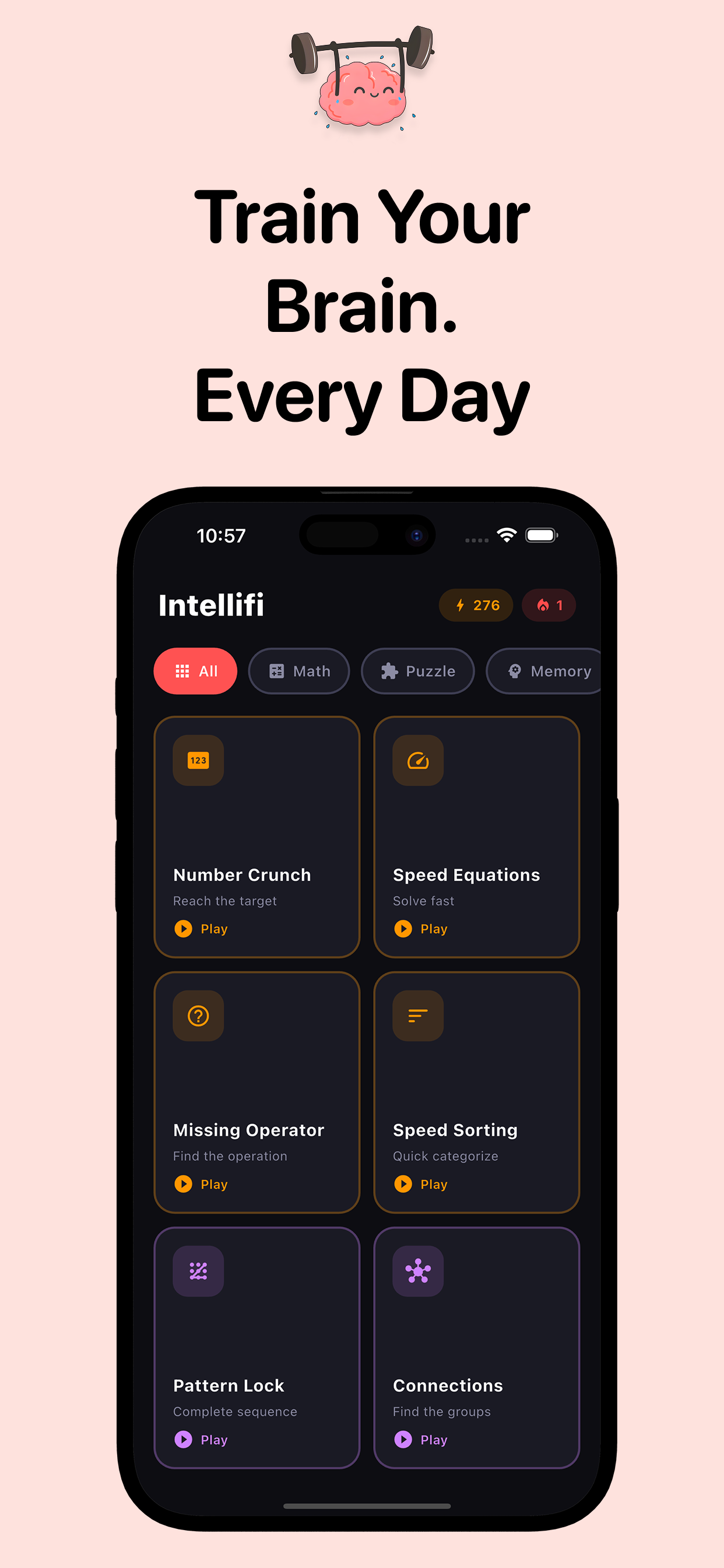 Intellifi : Brain Games - Screenshot 2 showing product features and functionality