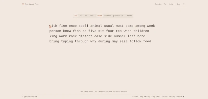 Type Speed Test screenshot 2