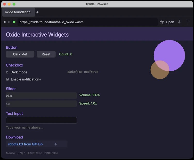 Oxide Browser screenshot 1
