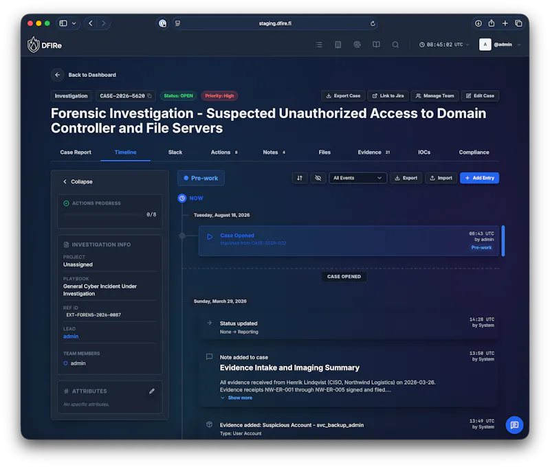 DFIRe - A Cyber Incident Platform screenshot 3