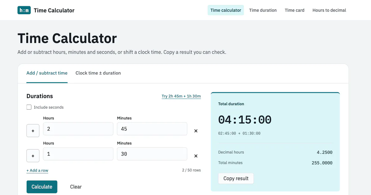Time Calculator gallery image