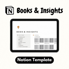 Modelo de noção de livros e insights