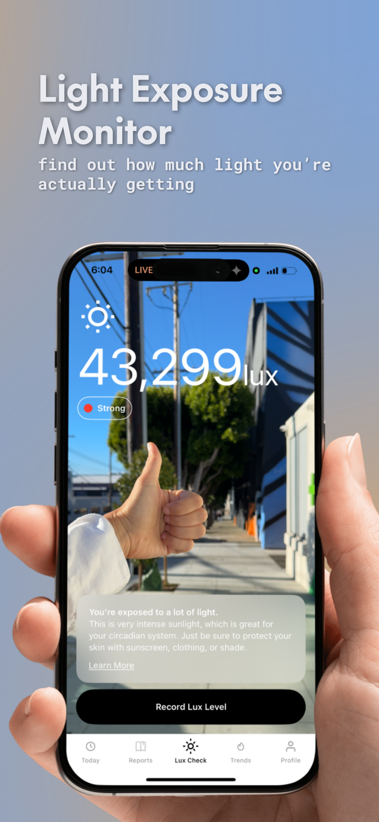 Lume: Light Tracker - Rastree su luz solar, optimice su salud media 7