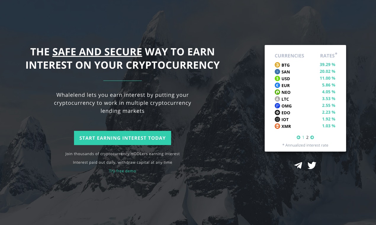 Whalelend Safe And Secure W!   ay To Earn Interest On Your - 