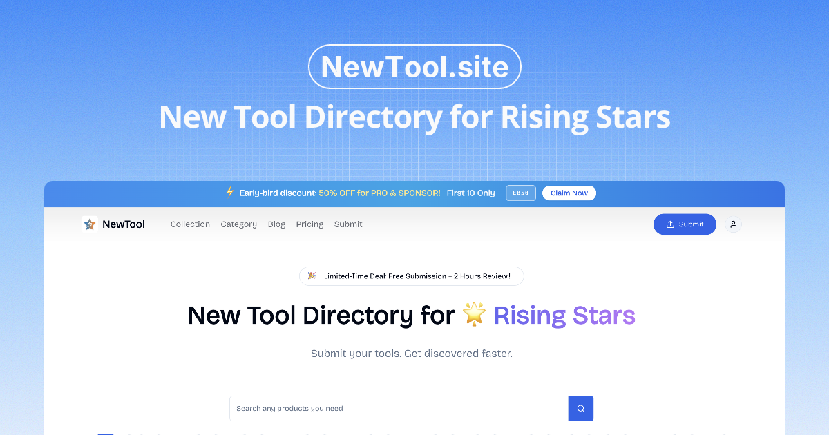 NewTool - Rising Star Tools Directory screenshot 1