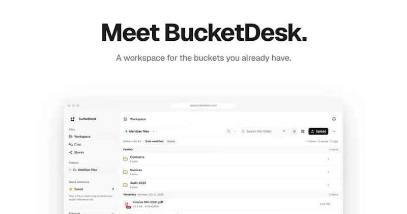 BucketDesk screenshot 2