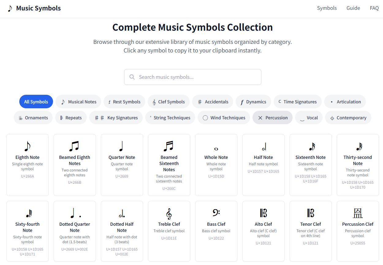 Muzieksymbolen - De ultieme bibliotheek met één klik voor elk muzieksymbool. media 2