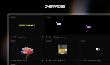 デザイナーに完璧な解決策を提供するOverridesライブラリーのデザイン要素のコレクション