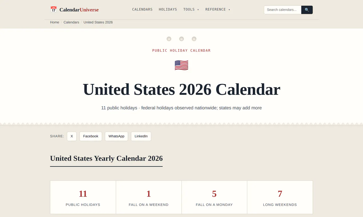 Calendar Universe gallery image