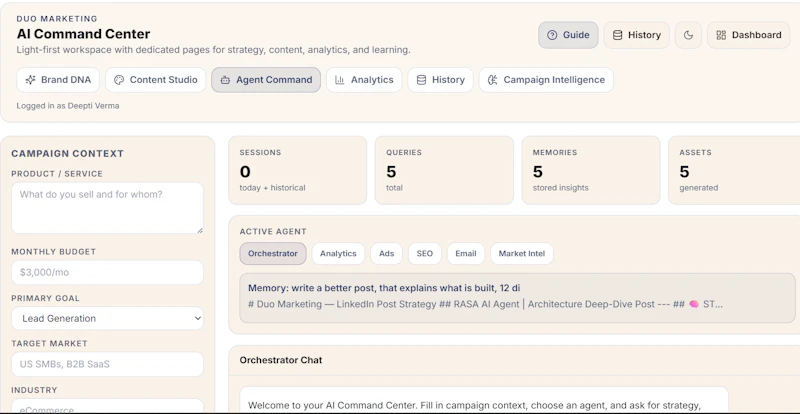 Duo Agent-Marketing Reimagined for Today screenshot 1