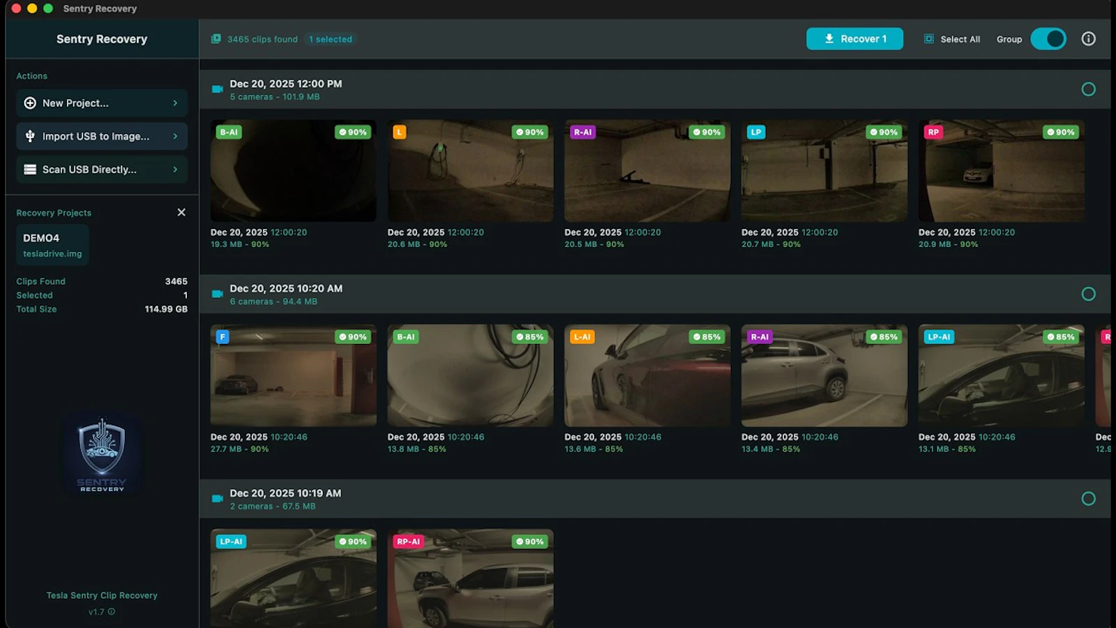 Sentry Recovery screenshot 1 (video preview)