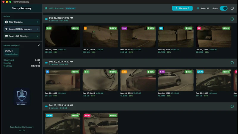 Sentry Recovery screenshot 1 (video preview)