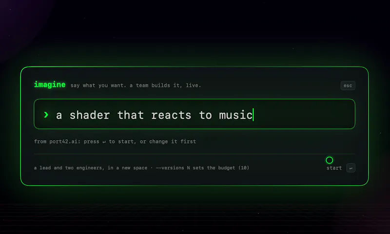 Port42 · What will you imagine? screenshot 1