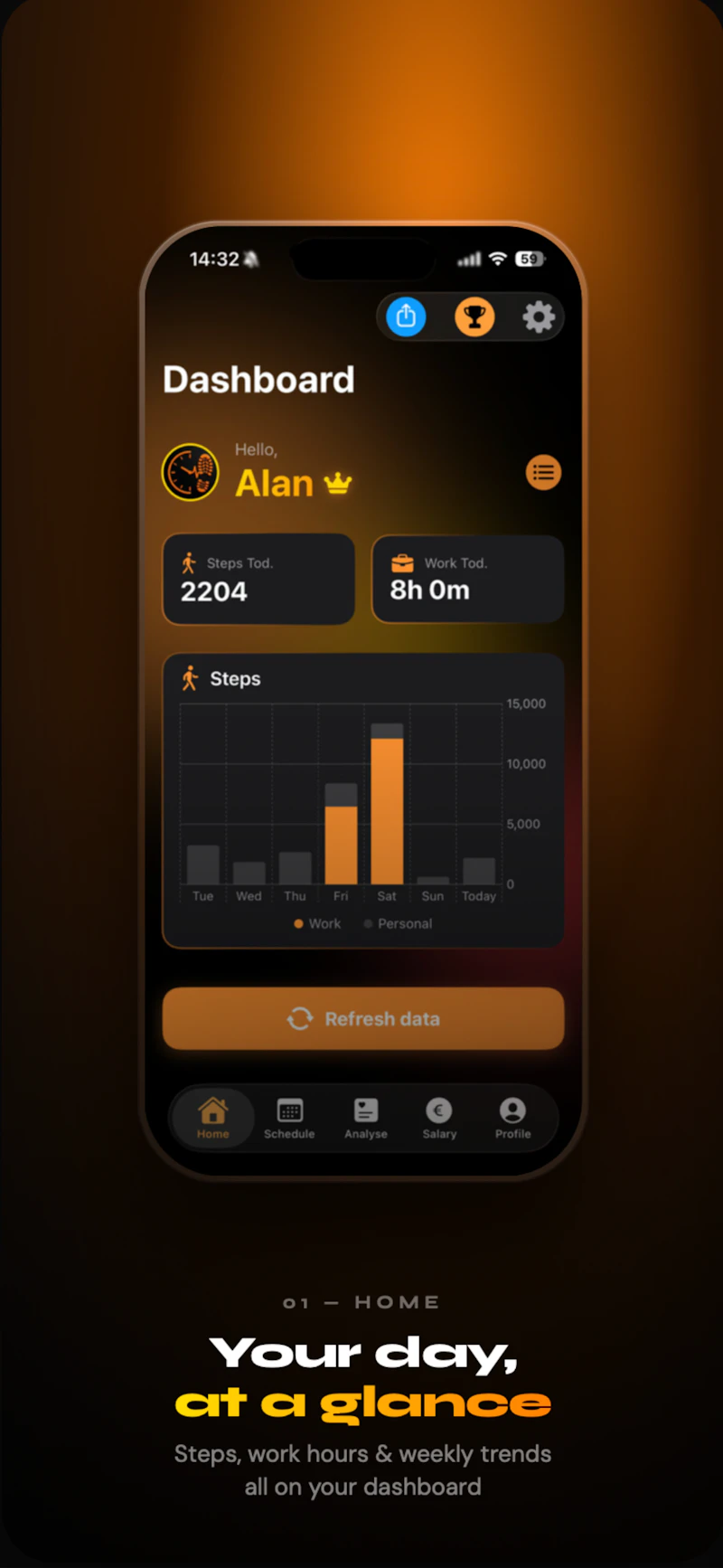 Work&Walk screenshot 1