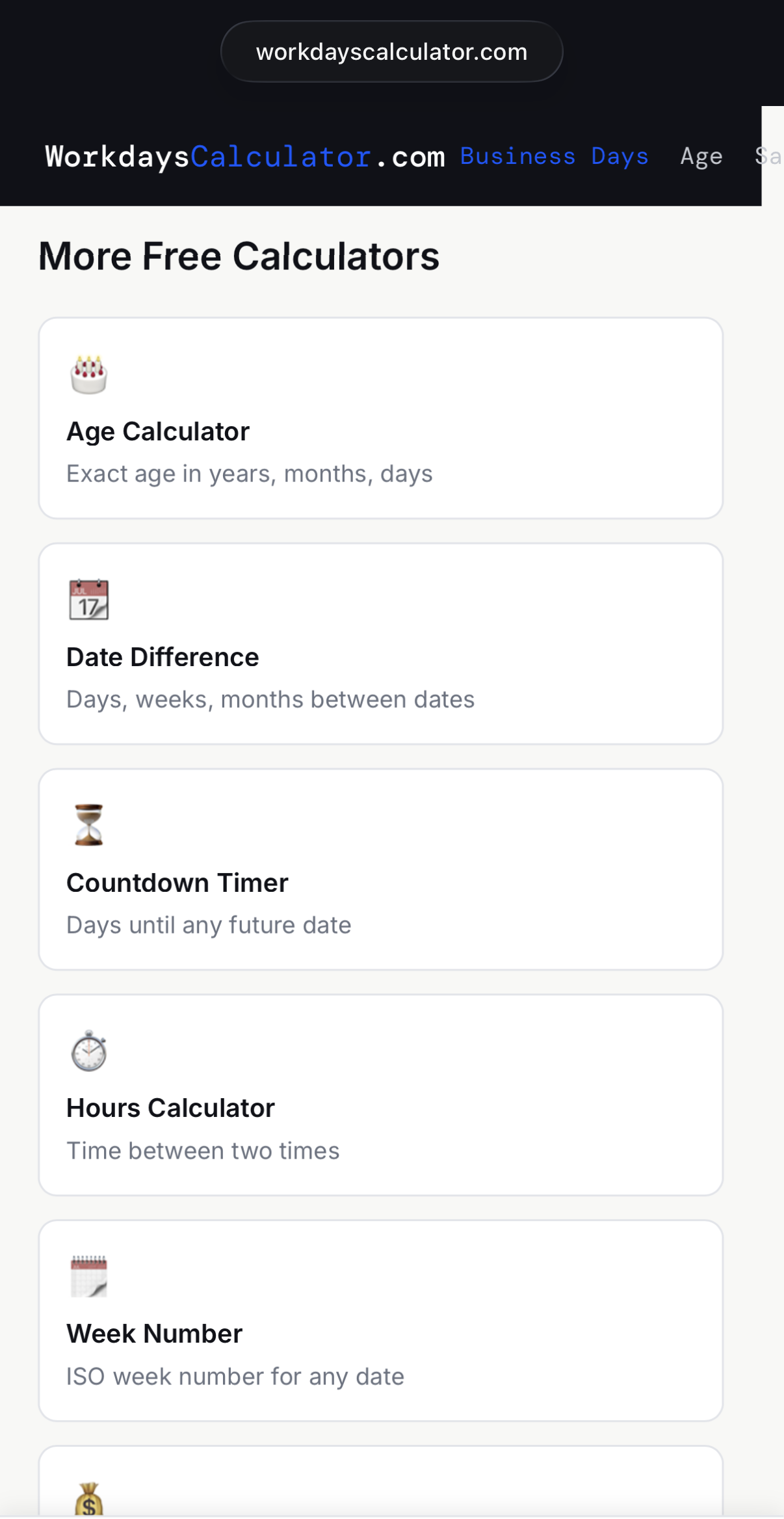 WorkdaysCalculator.com gallery image