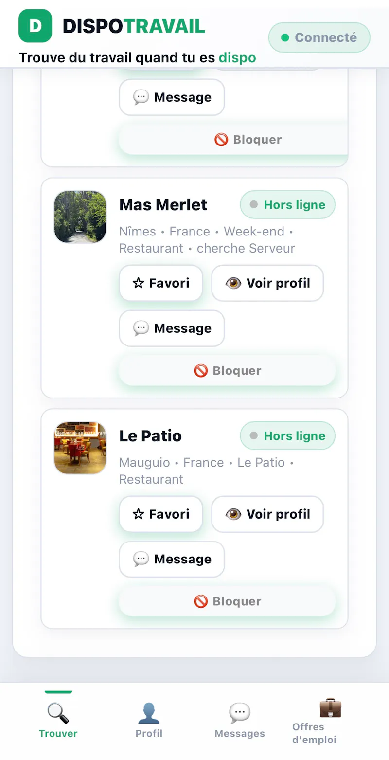 DISPOTRAVAIL screenshot 2