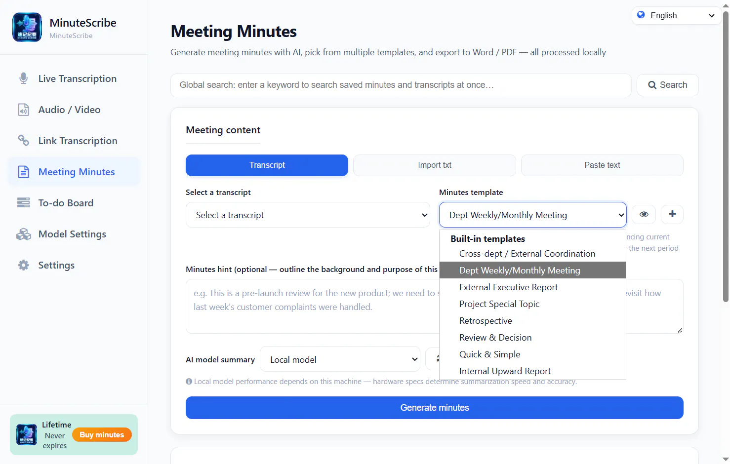 Meeting Minutes Assistant gallery image