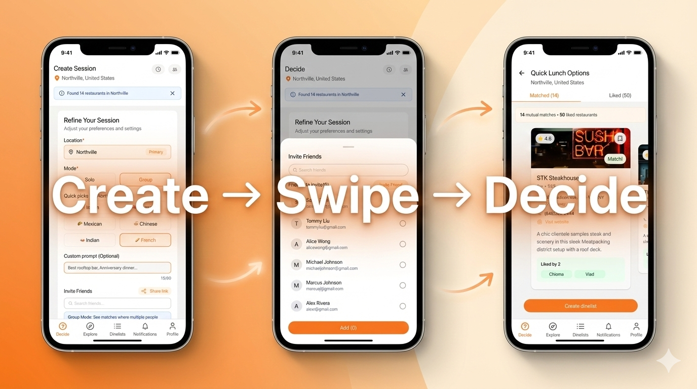 Dinelist - Screenshot 3 showing product features and functionality