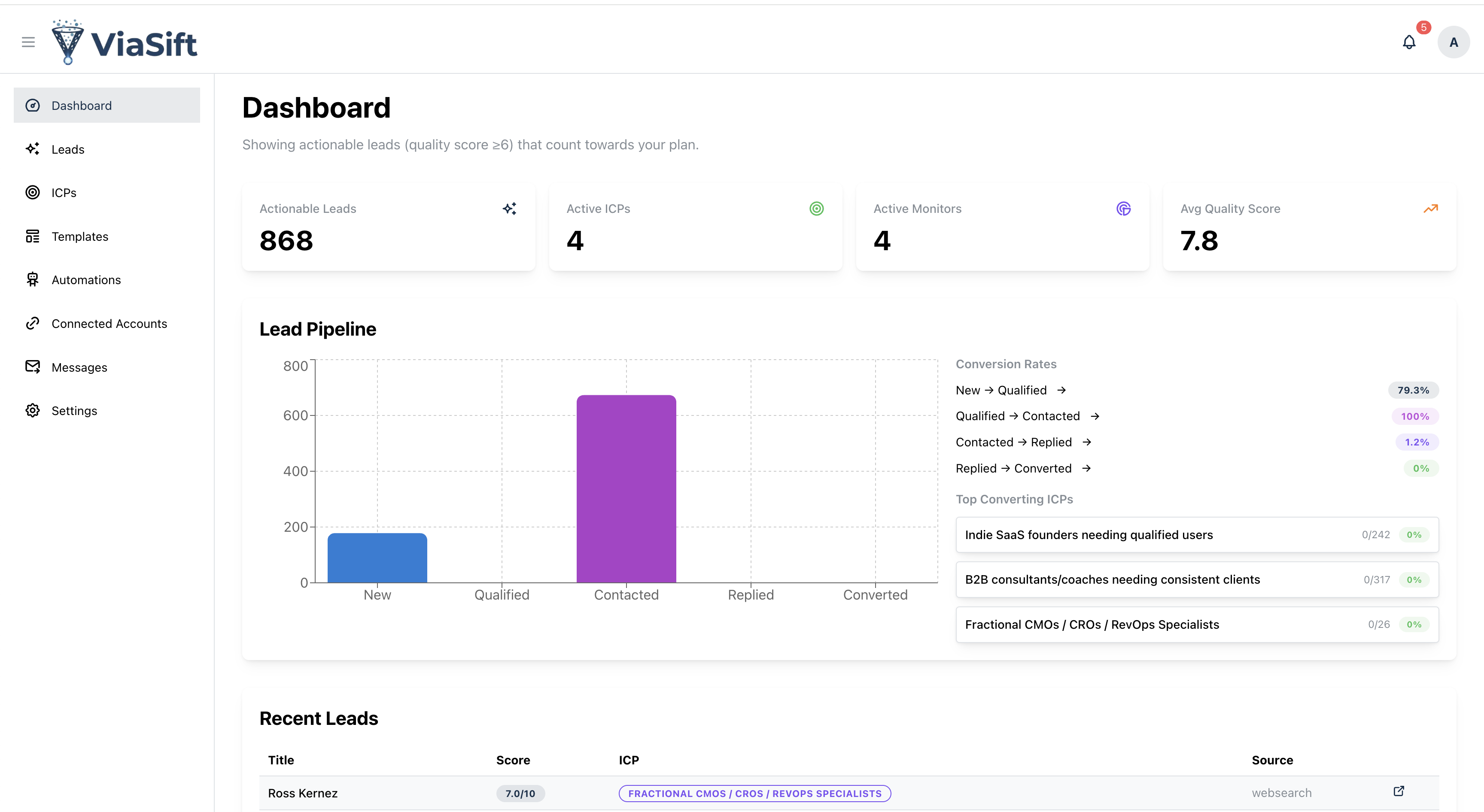 ViaSift - Screenshot 3 showing product features and functionality