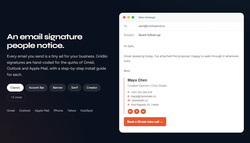 Gridlio - Link-in-bio & Email Signature screenshot 3