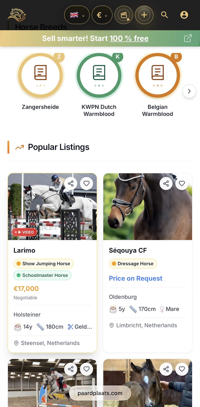 Modern Marketplace for Horses and Ponies screenshot 1