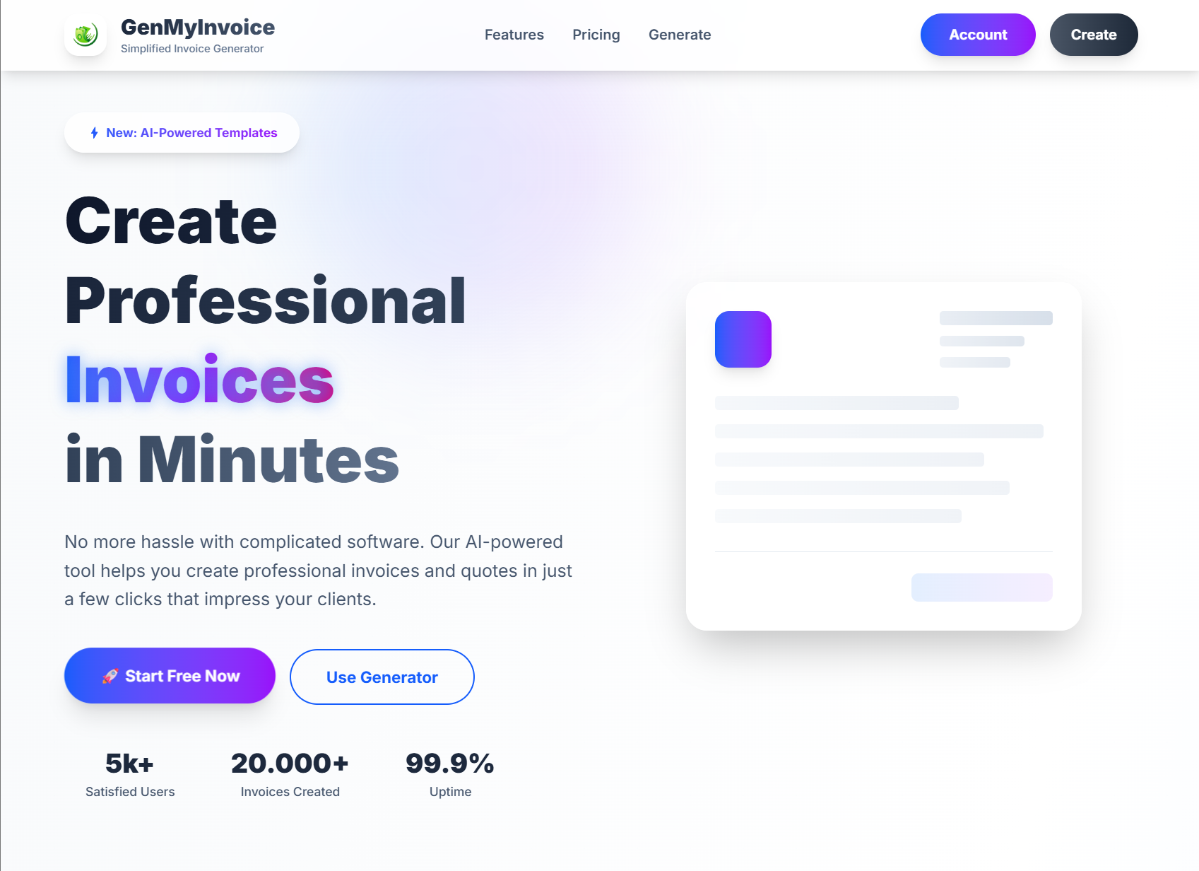 Mídia 1 de GenMyInvoice - Create professional invoices and quotes in seconds