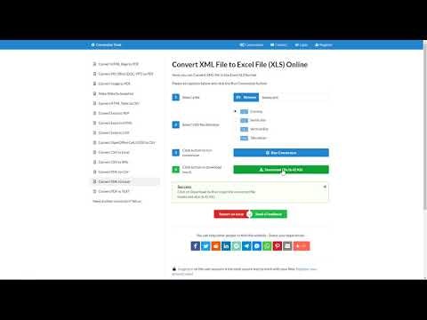 Online XML to Excel Converter gallery image