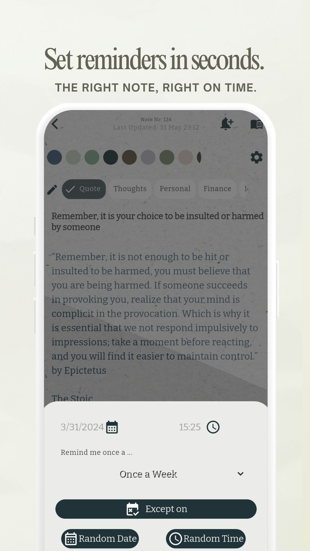 Memori Note - Notes to remember - Card-style notes with smart random reminders and shuffle. media 2