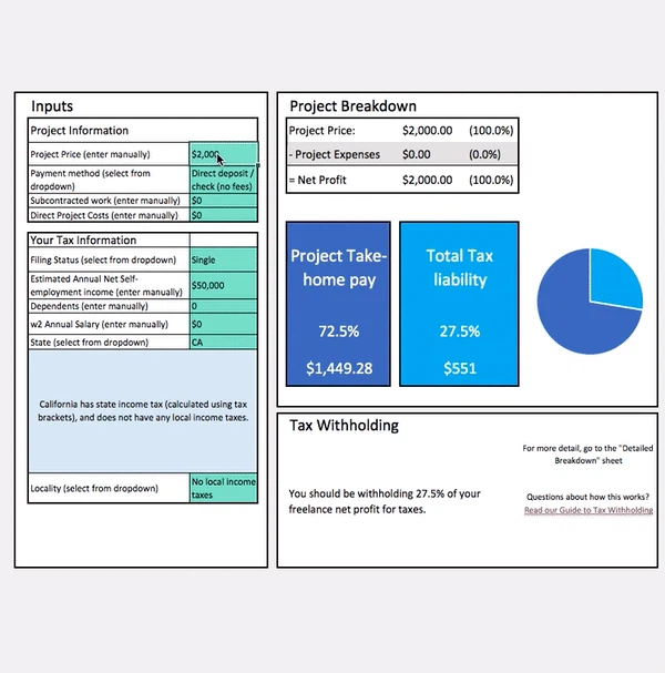 Freelance Project Tax Calculator