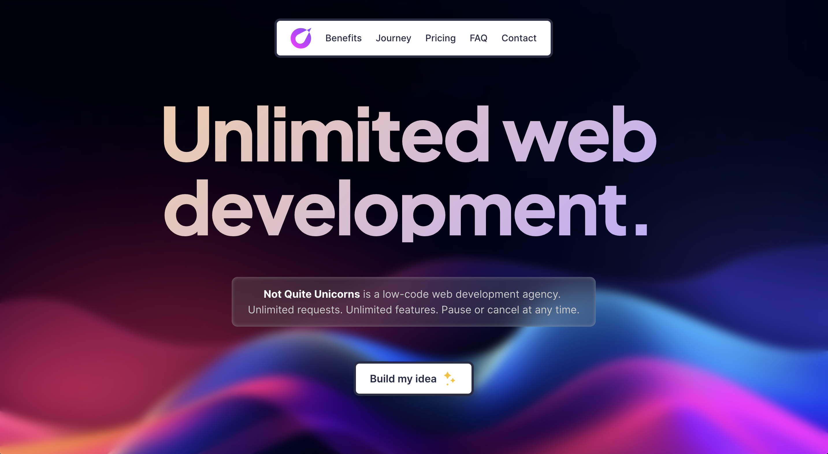 startuptile Not Quite Unicorns-First unlimited low-code development agency
