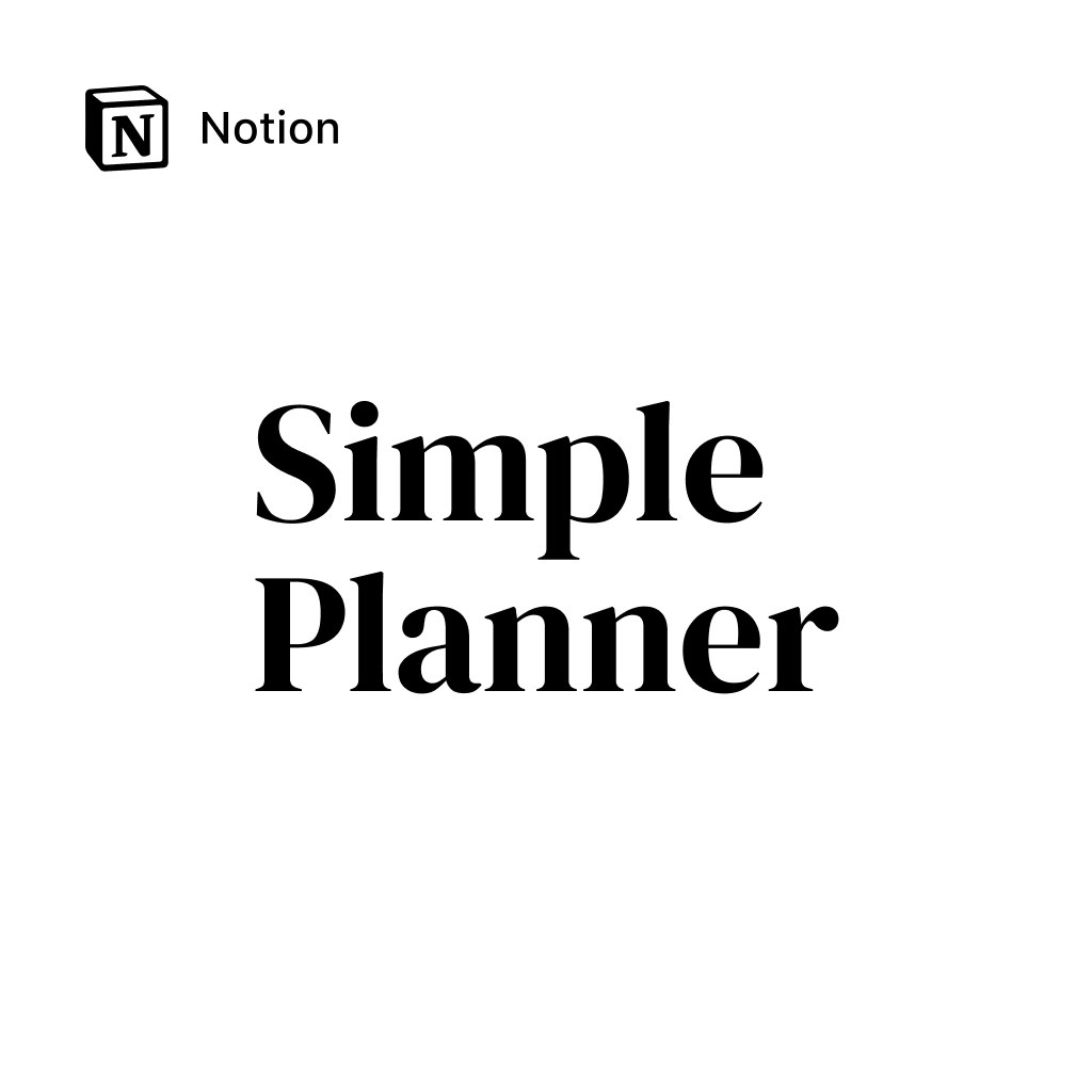 Notion Template - Simple Planner