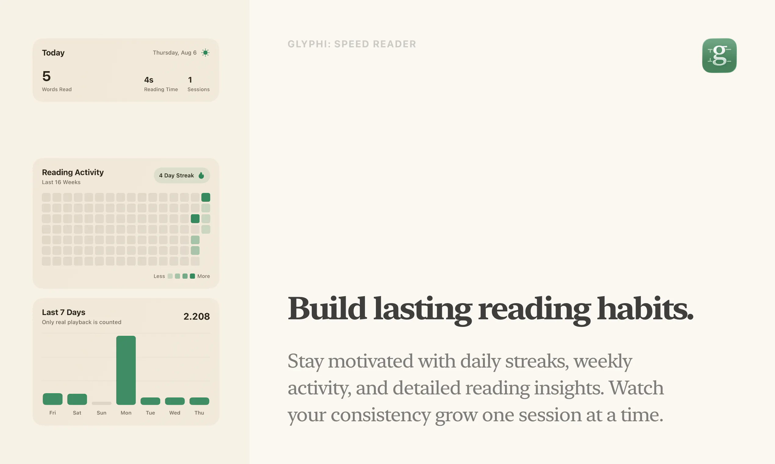 Glyphi: Speed Reader 截图 7