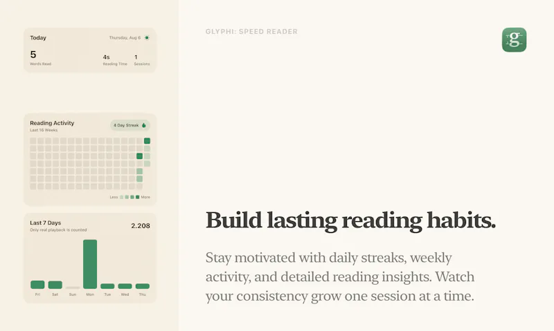Glyphi: Speed Reader screenshot 7