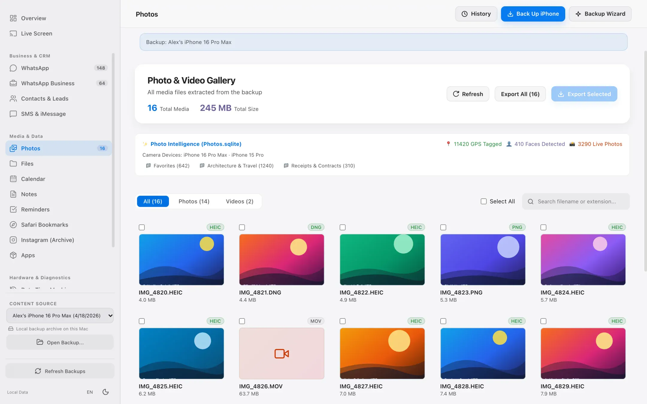 iPhone Data Manager gallery image